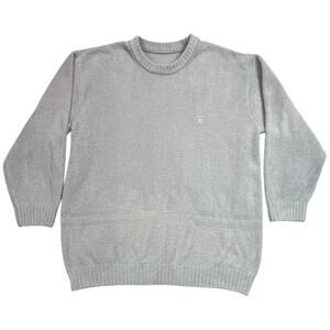 David Archy Gray Fleece Crewneck Sweatshirt Soft Cozy Pullover - XL